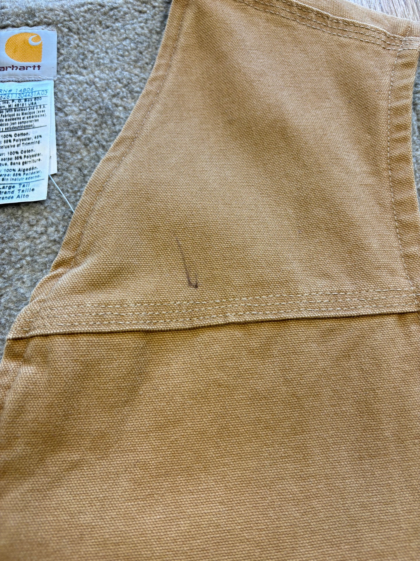 2007 Carhartt Fleece-Lined Duck Vest