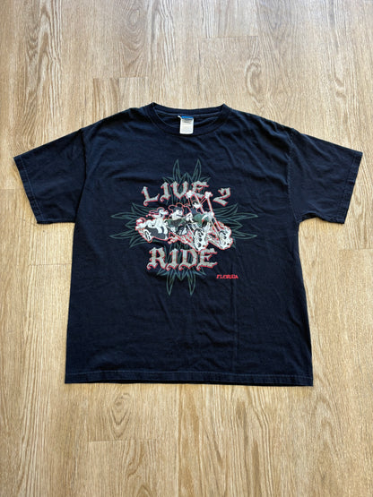 Y2K Disney “Live 2 Ride” Biker Tee