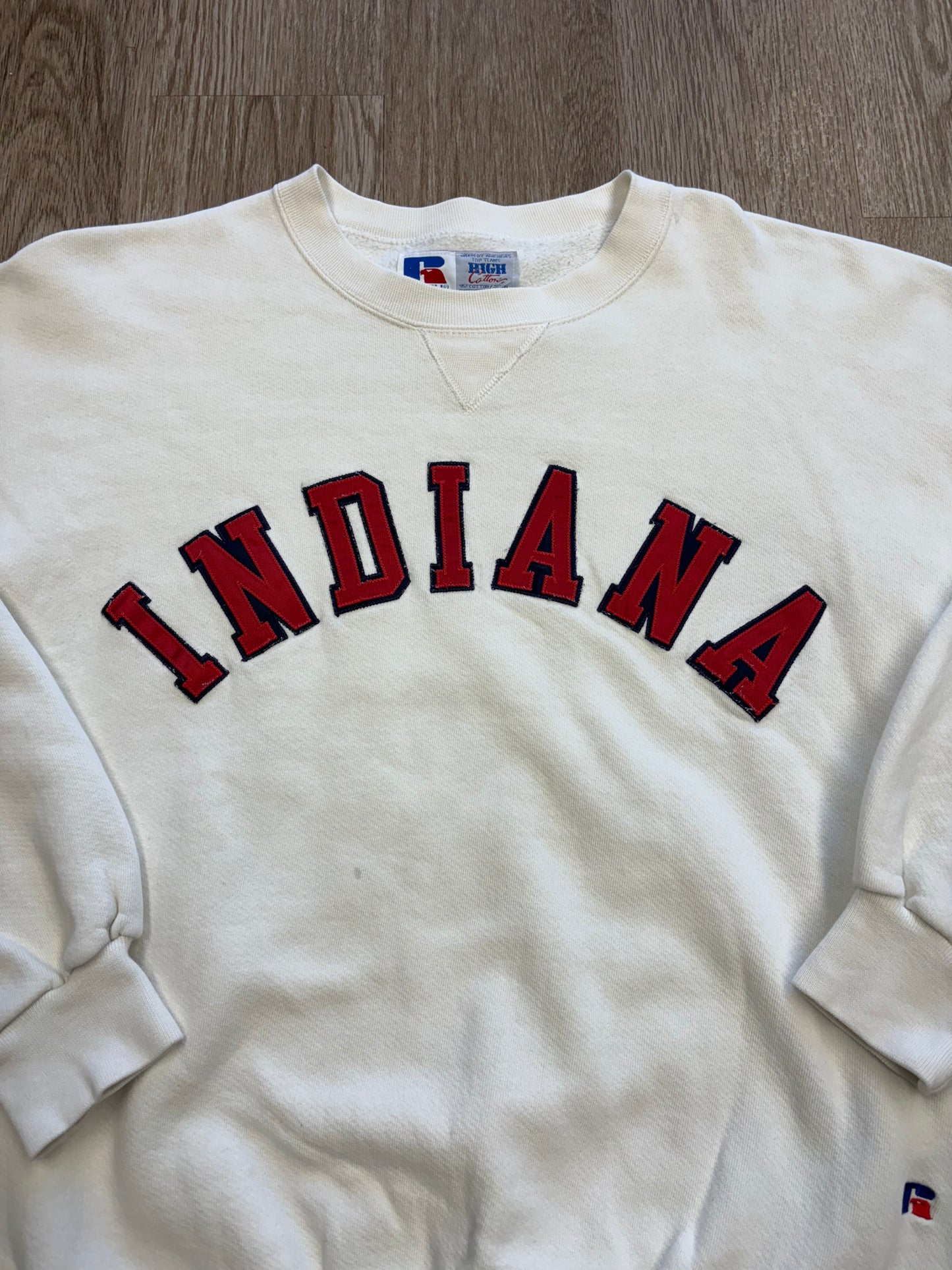 1990s Russell Athletic Indiana University Embroidered Crewneck