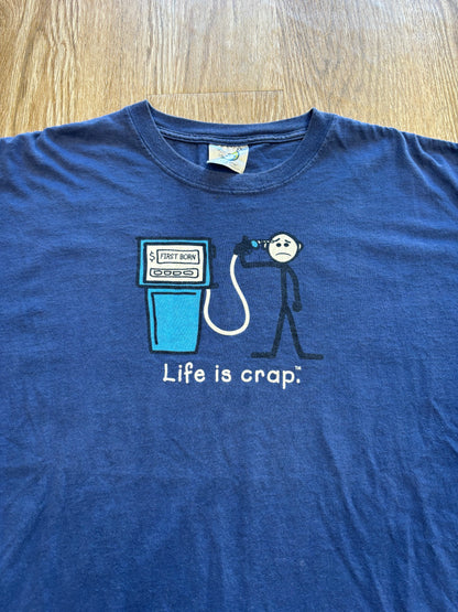 Y2K “Life is Crap” Life is Good Raunchy First-Born Parody Tee