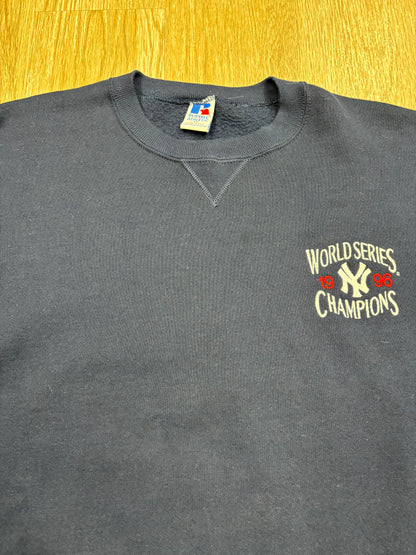 1996 Russell Athletic New York Yankees World Series Champions Embroidered Crewneck