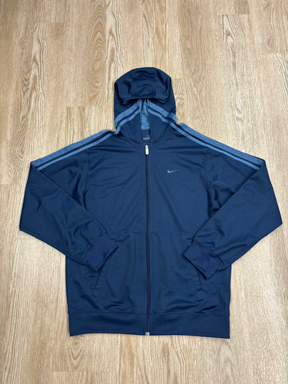 Y2K Nike Pin-Stripe Zip-Up Hoodie