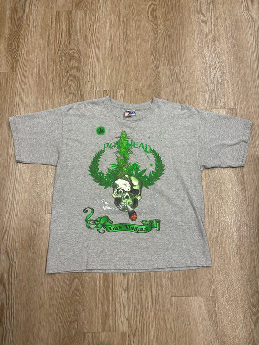 1990s Marijuana Skull “Pothead” Las Vegas Tee