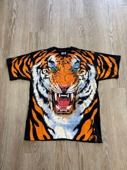 1995 Liquid Blue Tiger AOP Tee (DEADSTOCK)