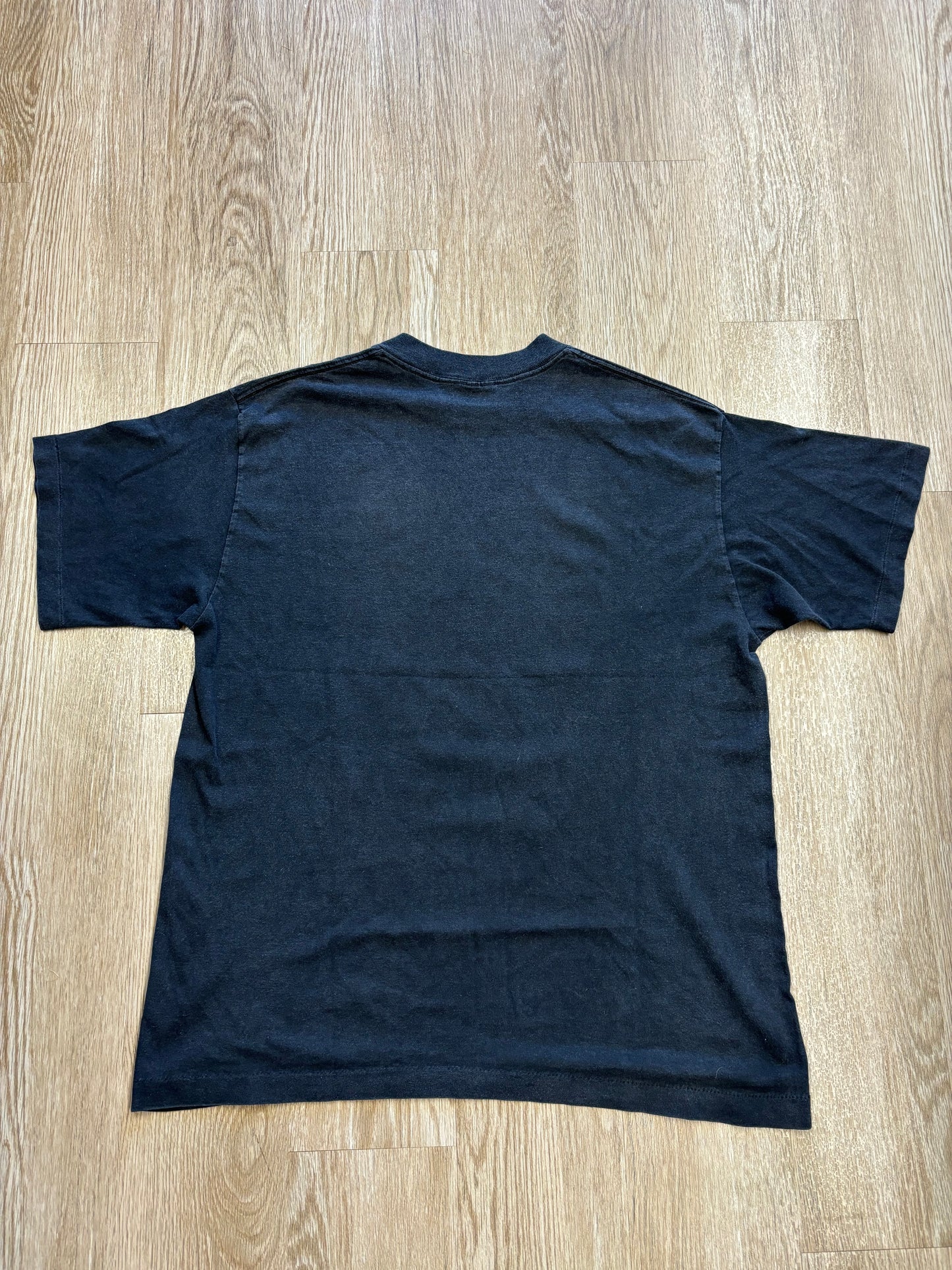 1993 Chicago Bulls 3-Peat Faded Black Tee RARE