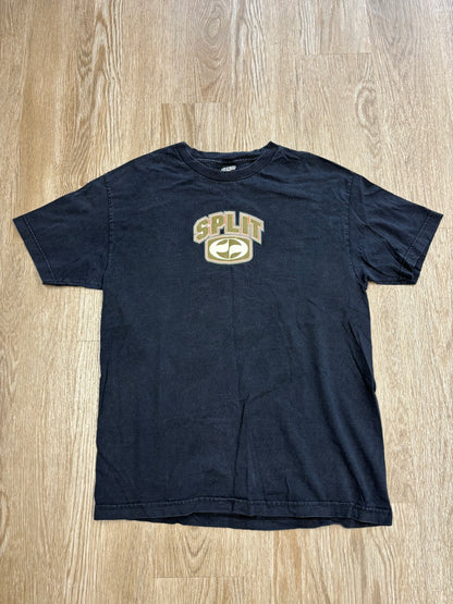 Y2K Split Skateboards Faded Black Tee
