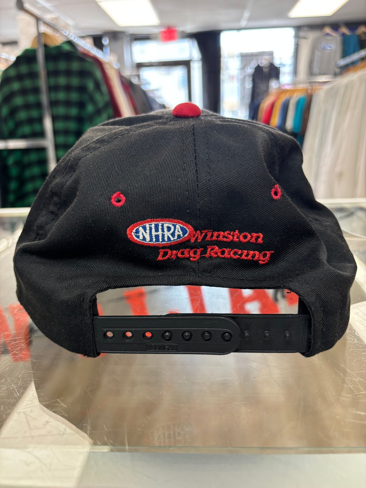 1990s NHRA Winston Drag Racing Castrol Oil Embroidered Snap-Back Hat