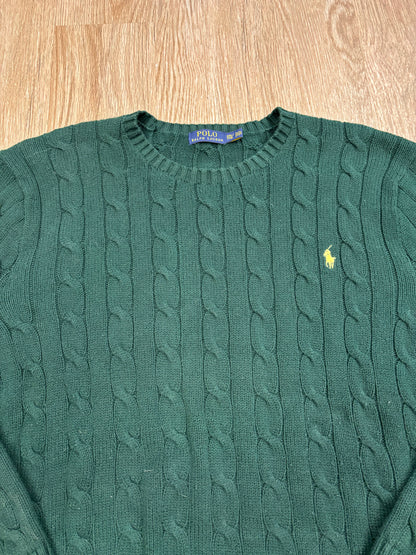 Polo Ralph Lauren Green Cable-Knit Sweater