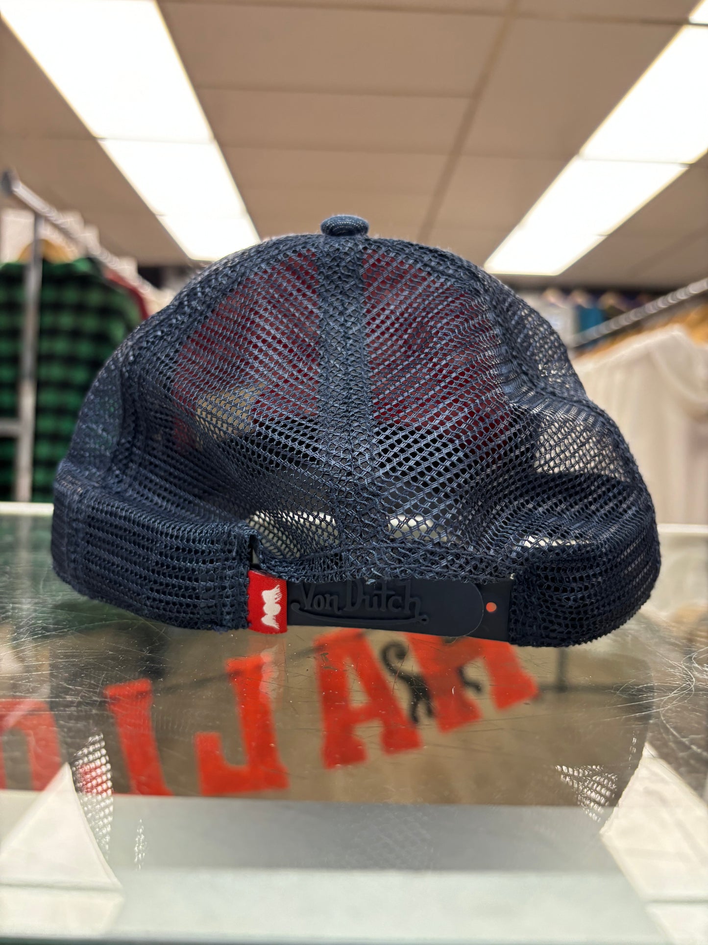 Von Dutch Denim Embroidered Snap-Back Trucker Hat