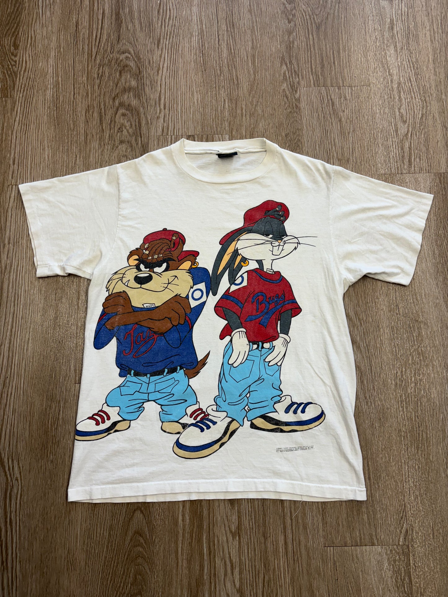 1993 Looney Tunes Taz & Bugs Gangster Tee