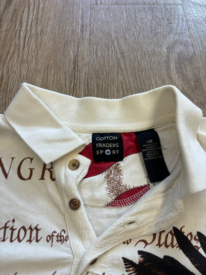 1990s American Bald Eagle AOP Polo Shirt
