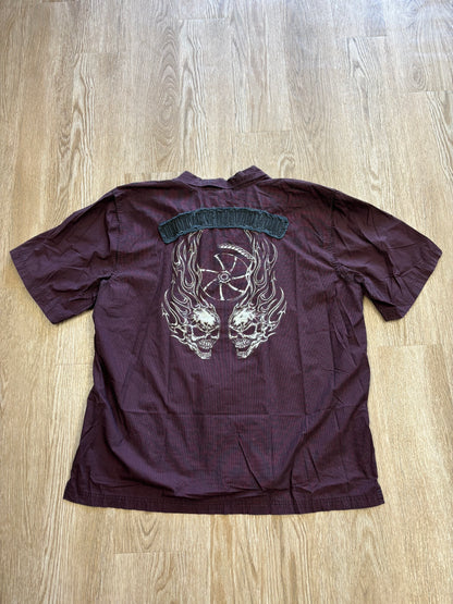 2010 Harley Davidson Skull Button-Up Shirt