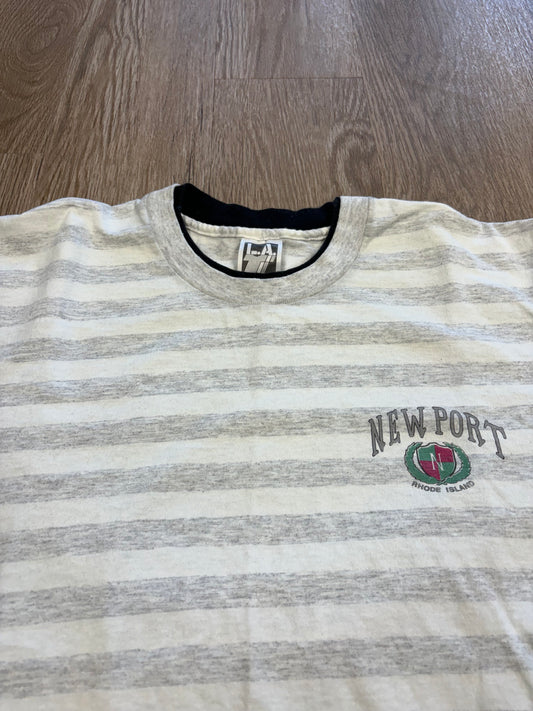 1990s Newport Rhode Island Striped Tee