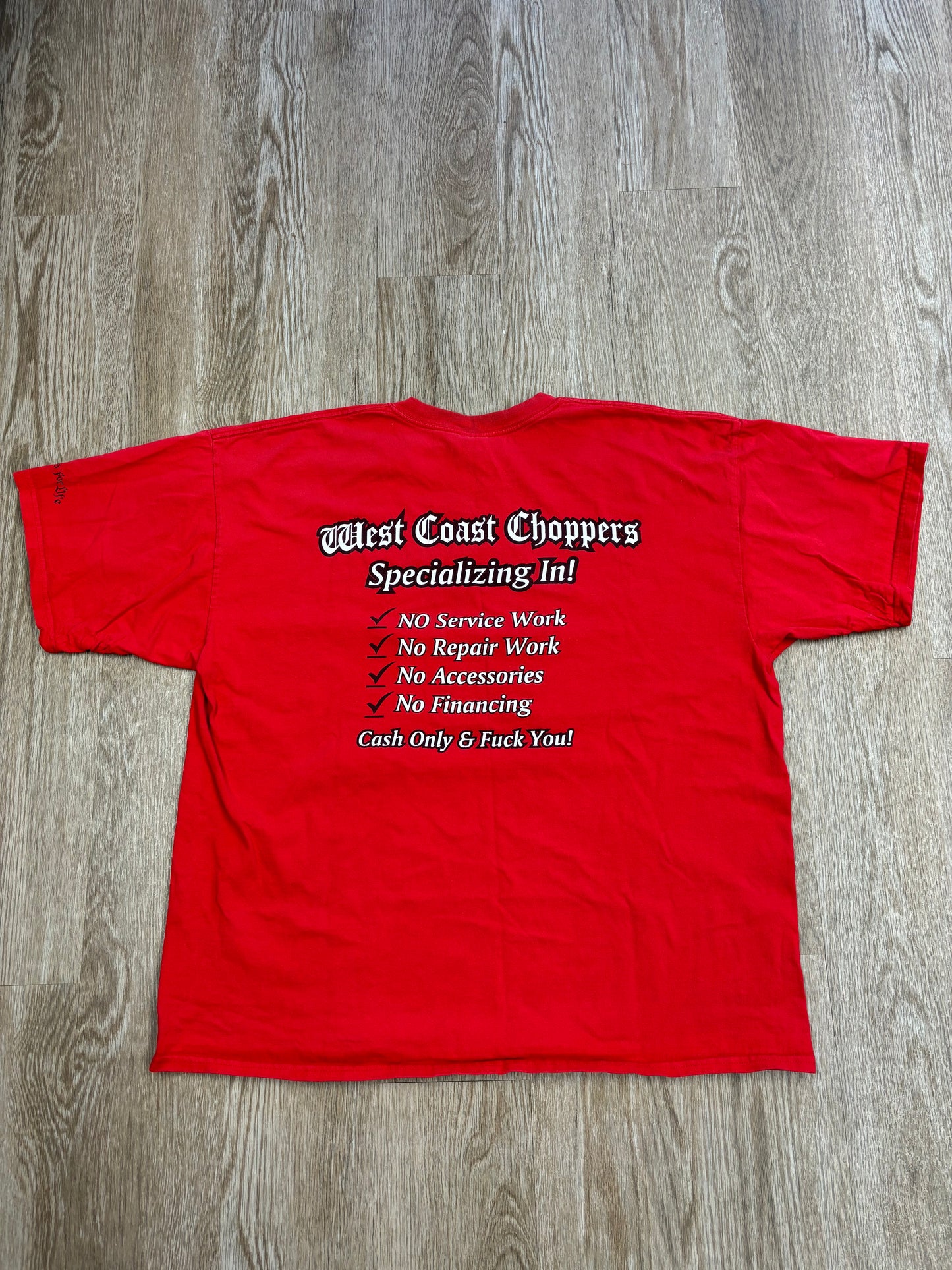 Y2K West Coast Choppers “Cash Only & F*ck You!” Tee