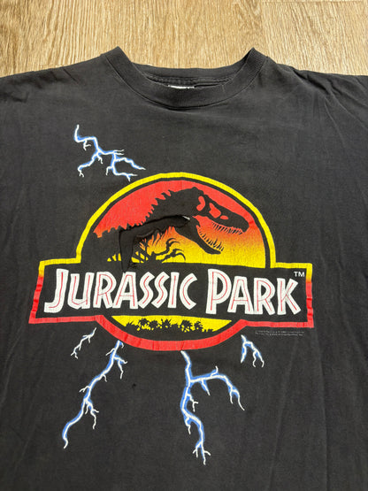 1993 Jurassic Park Original Faded Black Movie Promo Tee