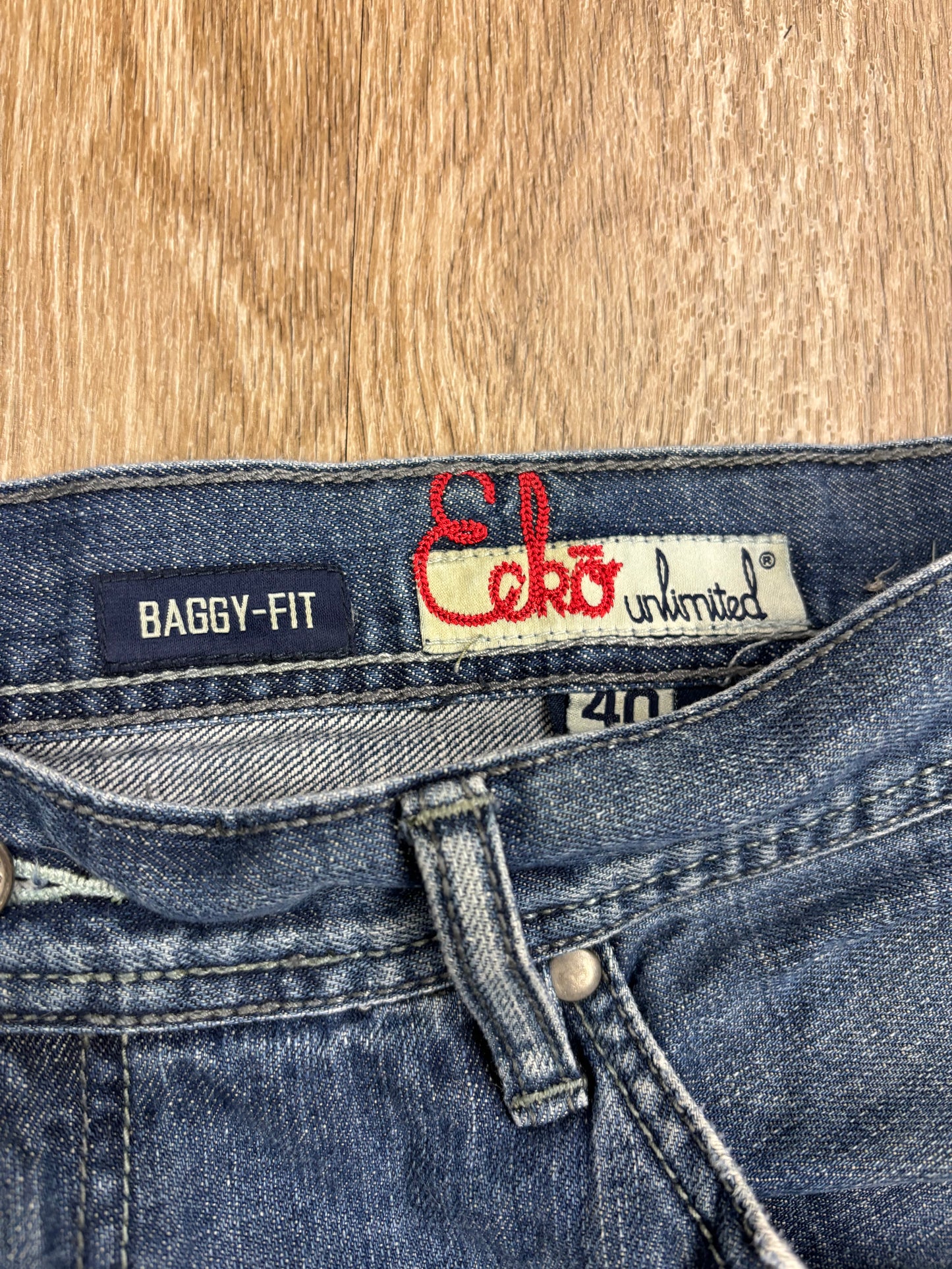 Y2K Ecko Unlimited Embroidered Pocket Jeans