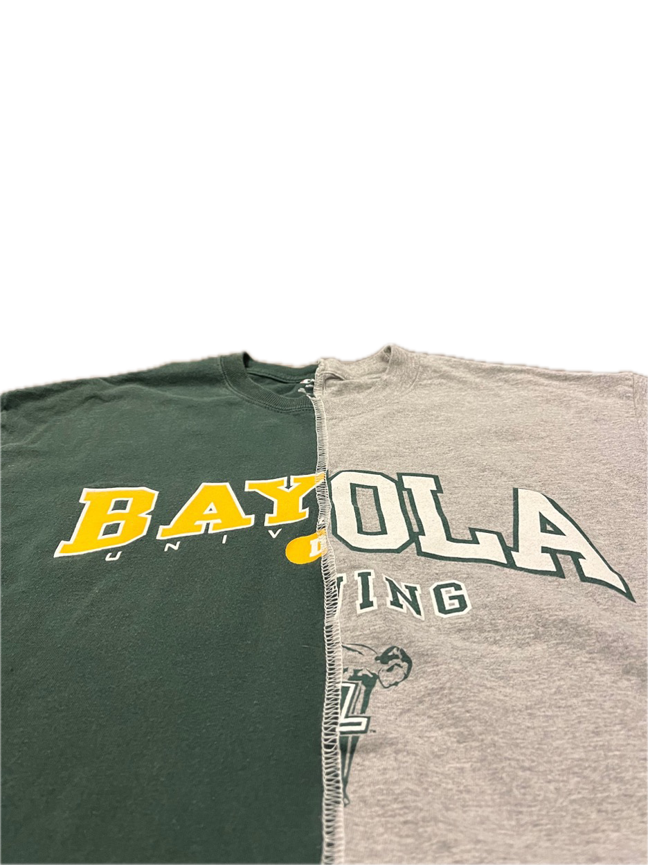 (L) Y2K Baylor X Loyola Hand-Made Tee