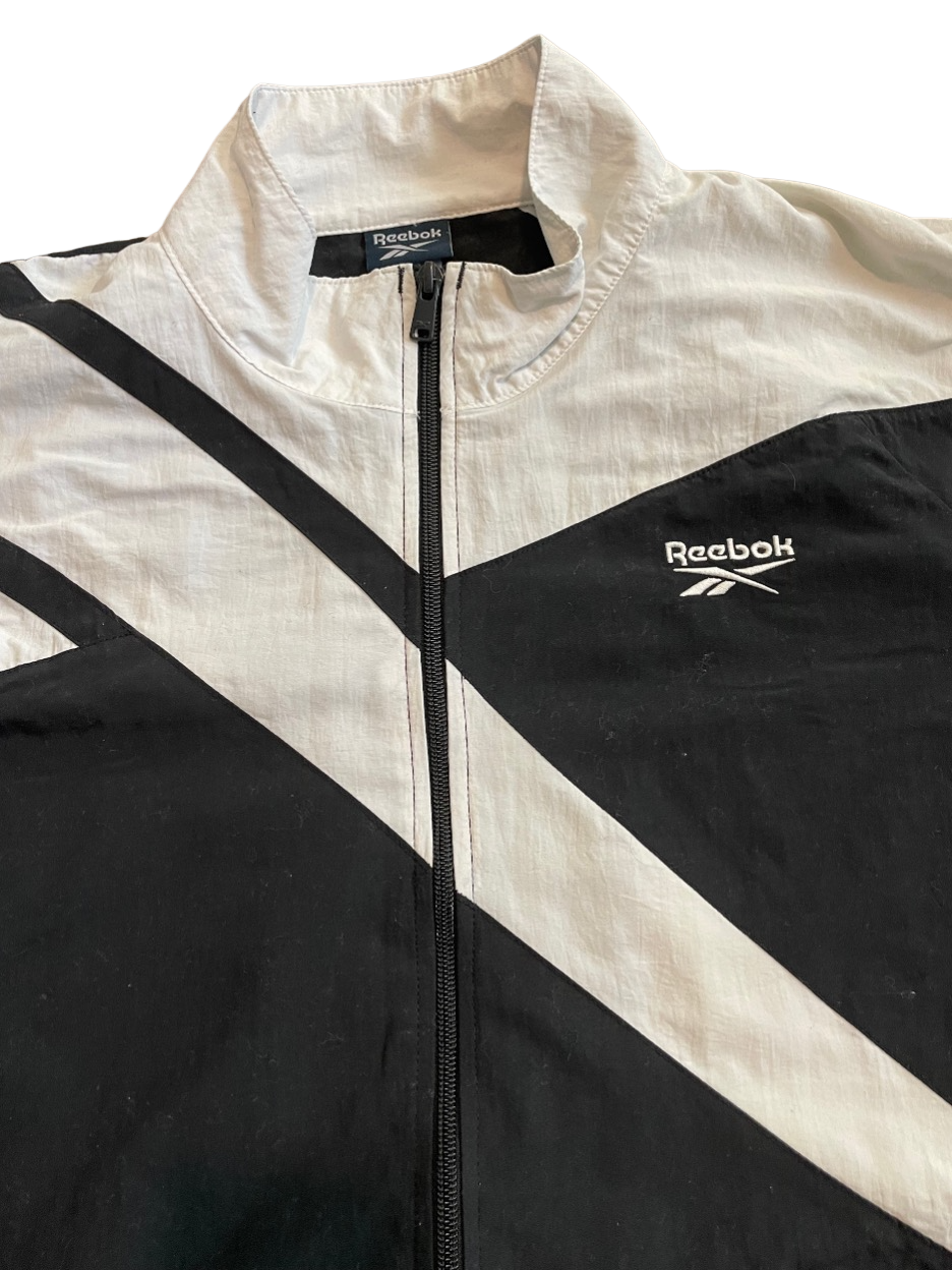 (L)1990s Reebok Wrap Around Graphic Windbreaker