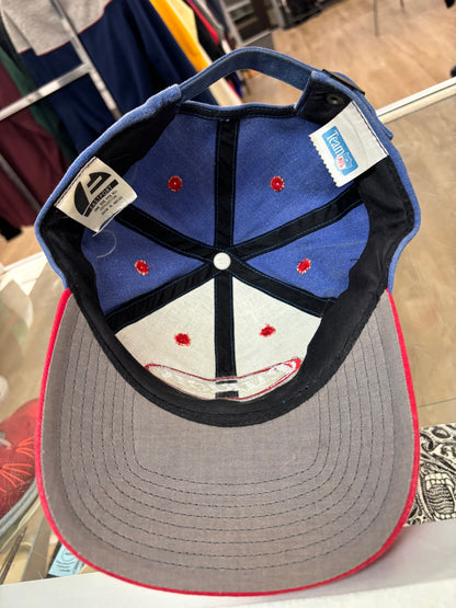 1990s New England Patriots Faded Blue Strap-Back Hat