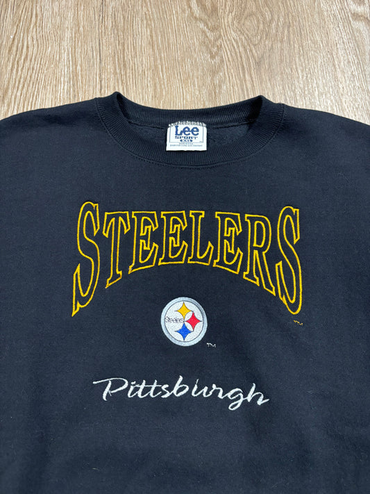 1990s Pittsburgh Steelers Lee Sport Embroidered Crewneck