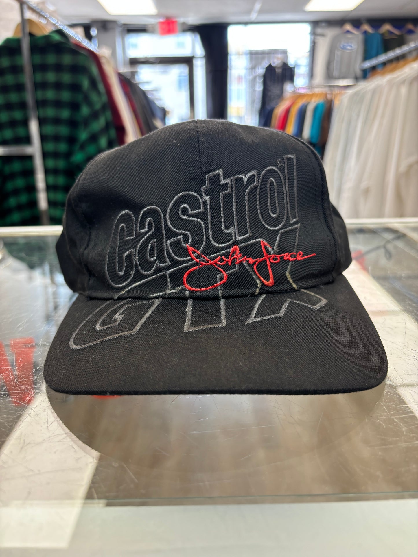 1990s NHRA Winston Drag Racing Castrol Oil Embroidered Snap-Back Hat