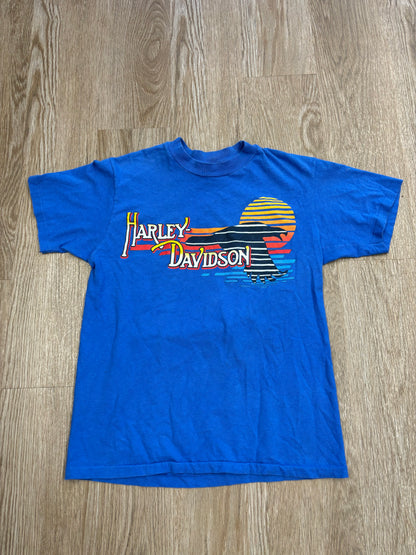 1980s-Early 1990s Harley Davidson Eagle Sunset Tee