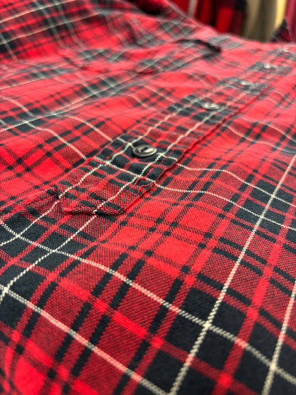 1990s Polo Ralph Lauren Plaid Shirt w/ Leather Elbow Details