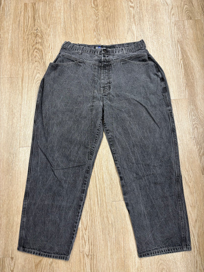 1990s Marithe Francois Girbaud Faded Black Jeans