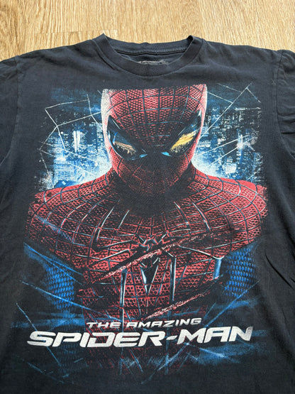 2012 The Amazing Spider-Man Andrew Garfield Faded Black Movie Promo Tee