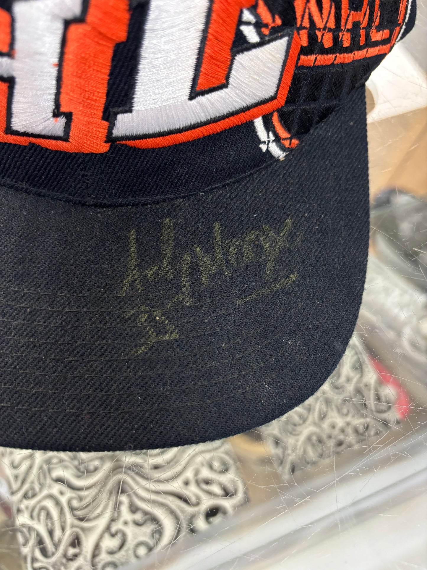 1990s Sports Specialties NHL Embroidered Snap-Back Hat Signed by Andy Moog