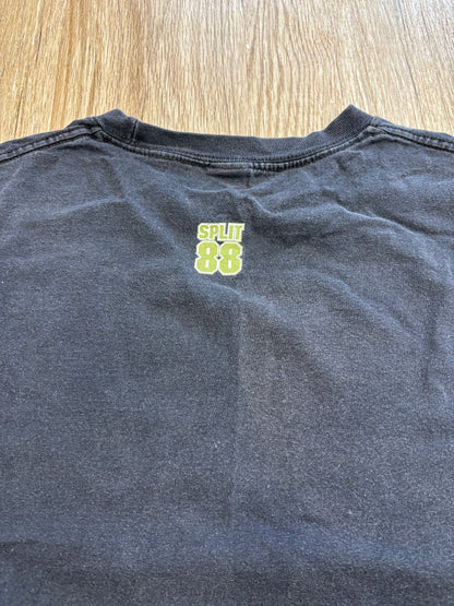 Y2K Split Skateboards Faded Black Tee
