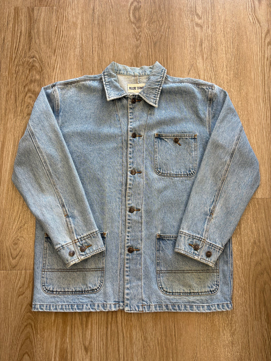 1990s Blue Zone Denim Chore Jacket