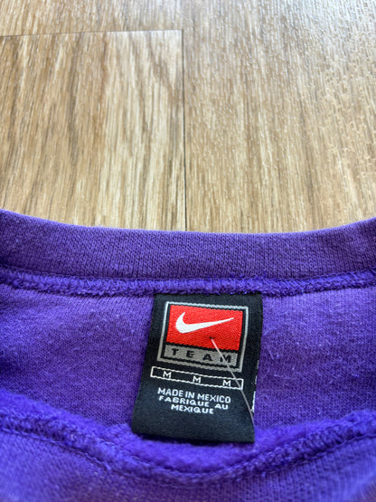 Y2K Nike Embroidered Swoosh Purple/Black Crewneck RARE