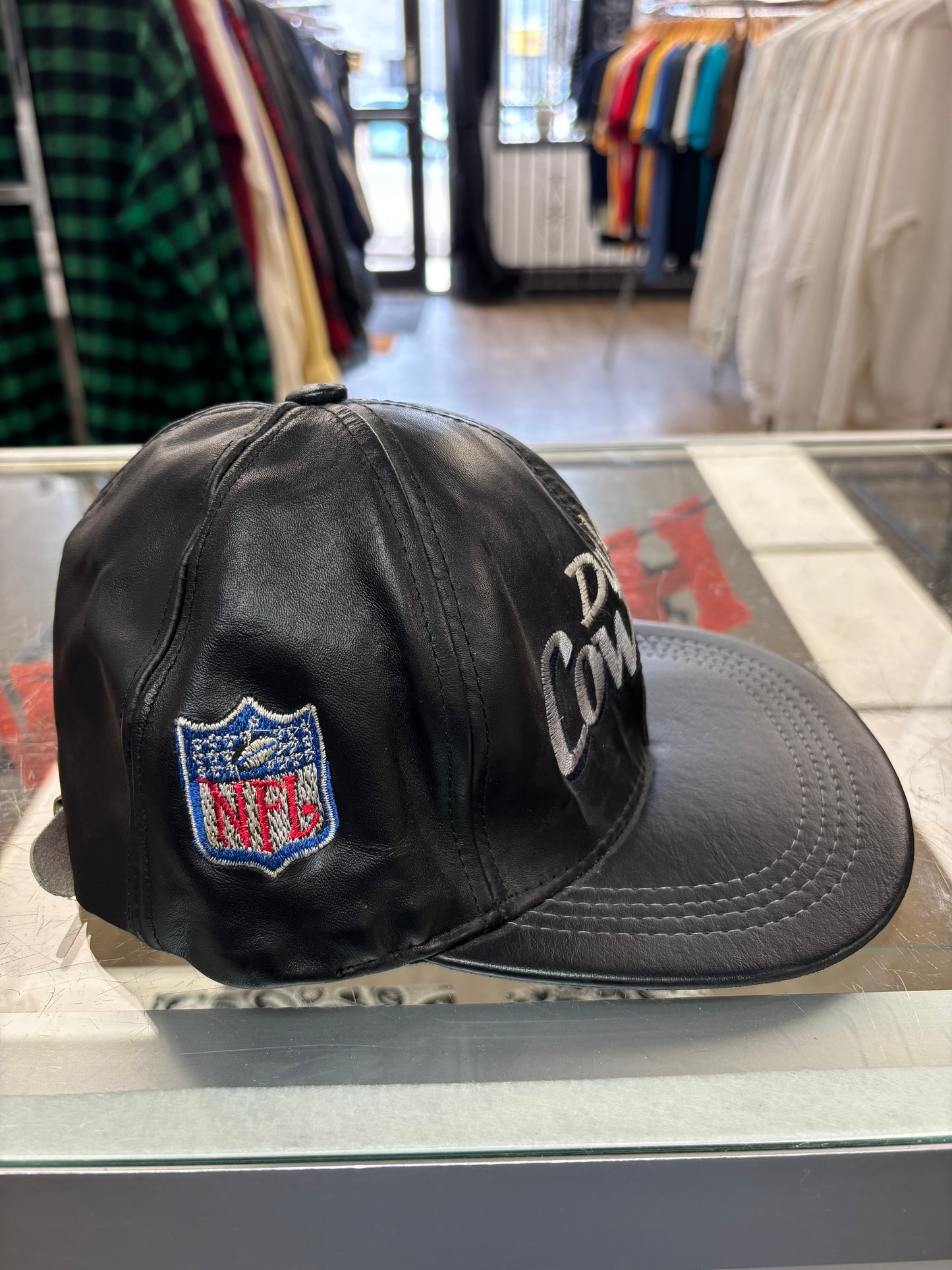 1990s Dallas Cowboys NFL Leather Strap-Back Hat