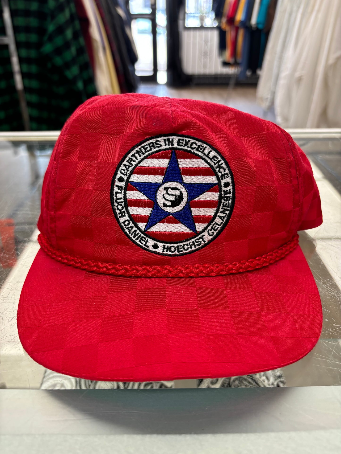 1990s Fluor Daniel Patterned Snap-Back Hat