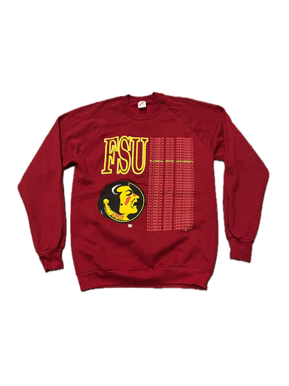 (XL) 1980s Florida State Seminoles Raglan Crewneck