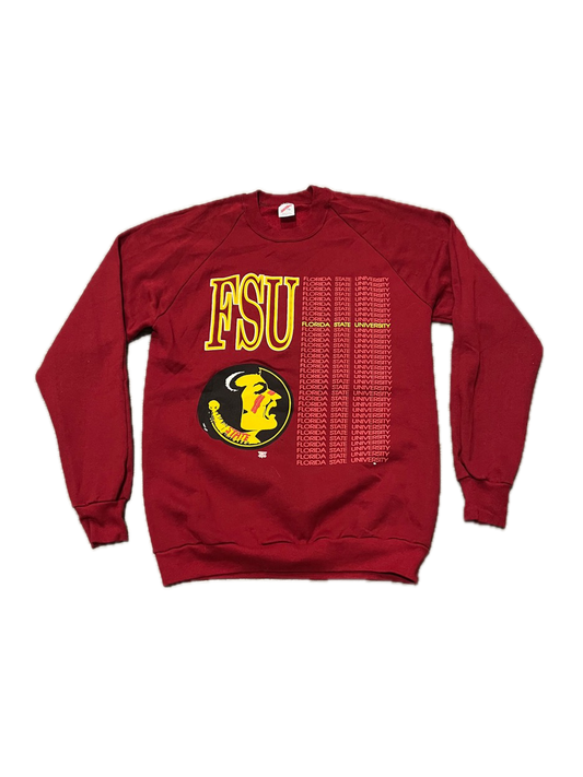 (XL) 1980s Florida State Seminoles Raglan Crewneck