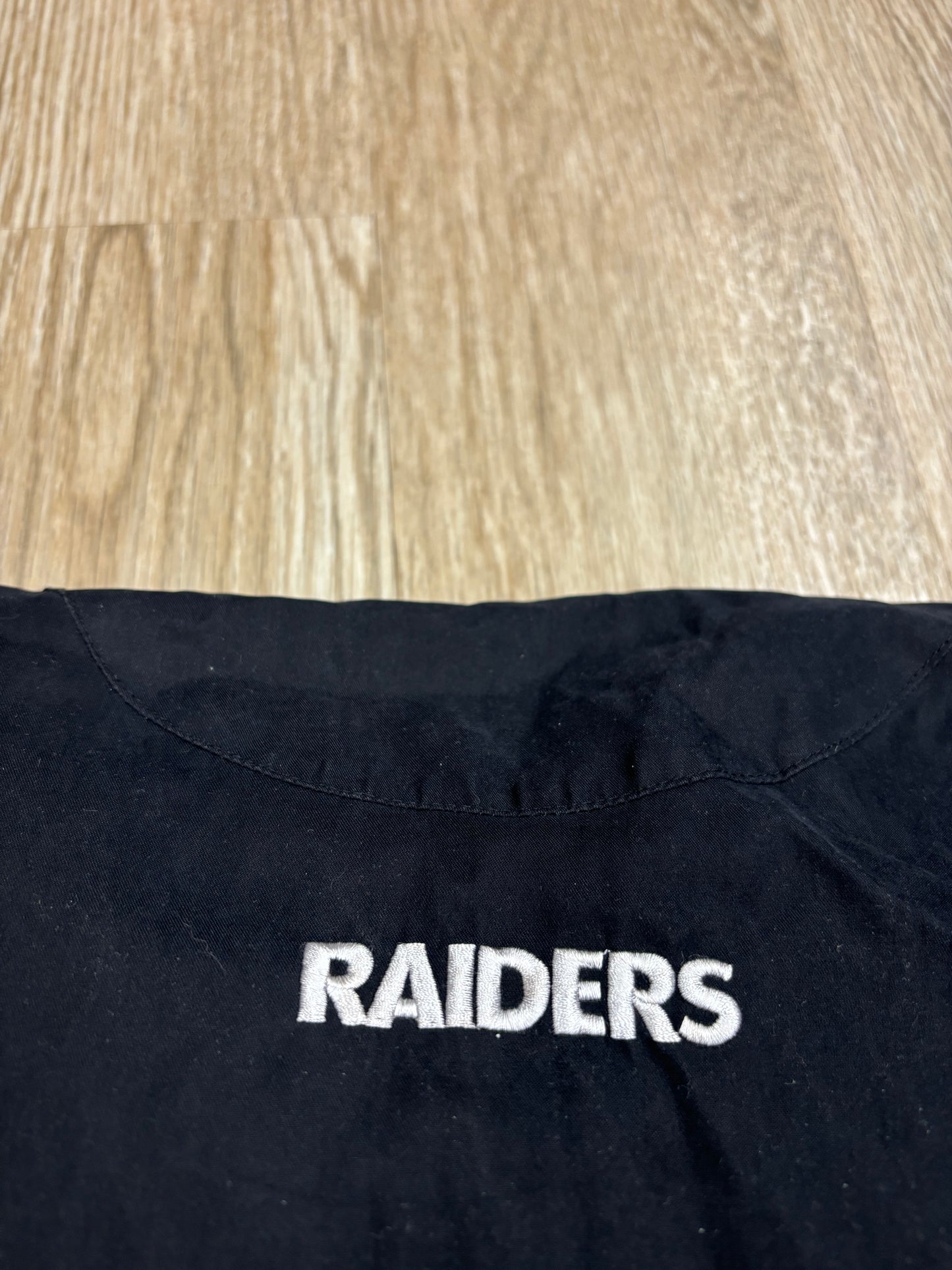 1990s Oakland Raiders Retractable Hooded Jacket