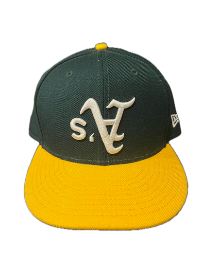 Oakland Athletics New Era Upside Down Logo Fitted Hat