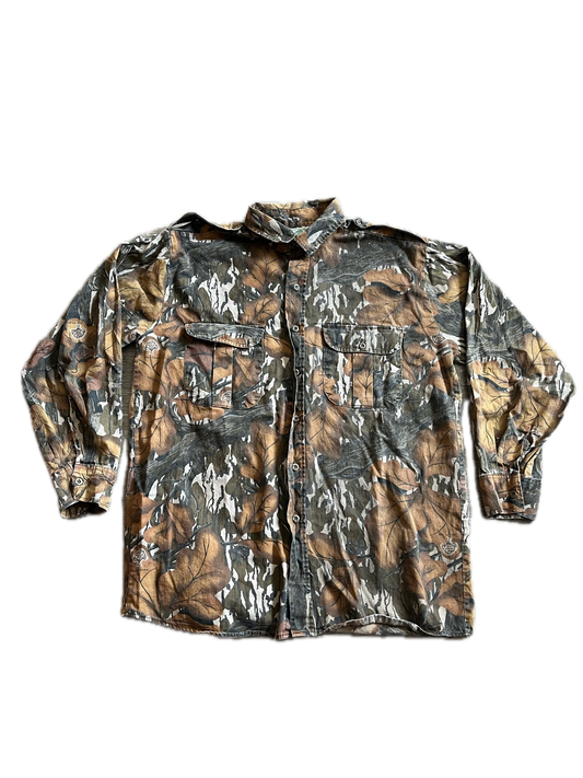 (XL) 1980s-1990s Mossy Oak Longsleeve Hunting Shirt