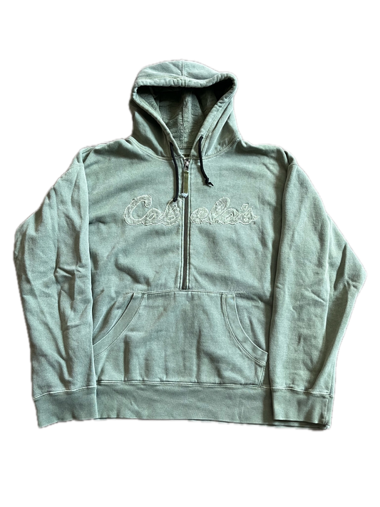 (L) Vintage Cabela’s Snakeskin Embroidered Half-Zip Hoodie