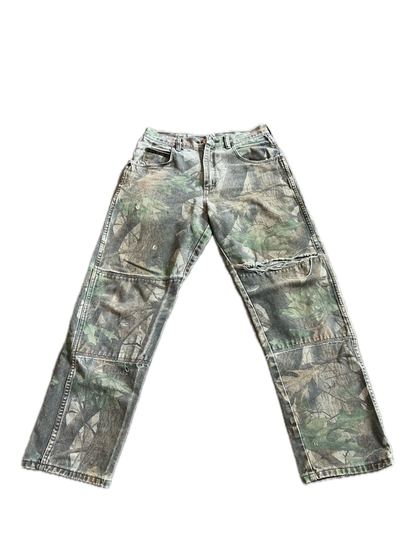 (31”x30”) Vintage Wrangler RealTree Camo Double Knee Pants