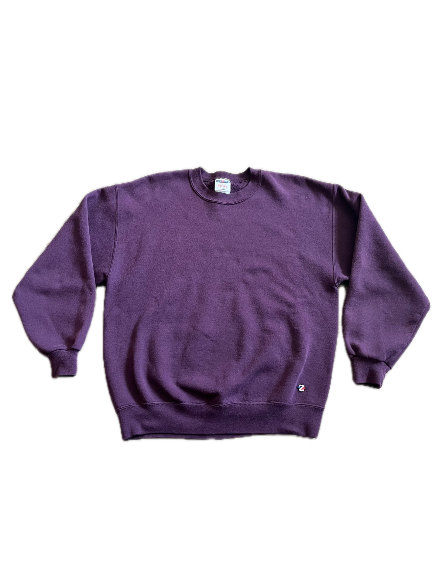 (L) 1990s Jerzees Purple Blank Crewneck