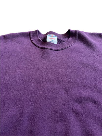 (L) 1990s Jerzees Purple Blank Crewneck