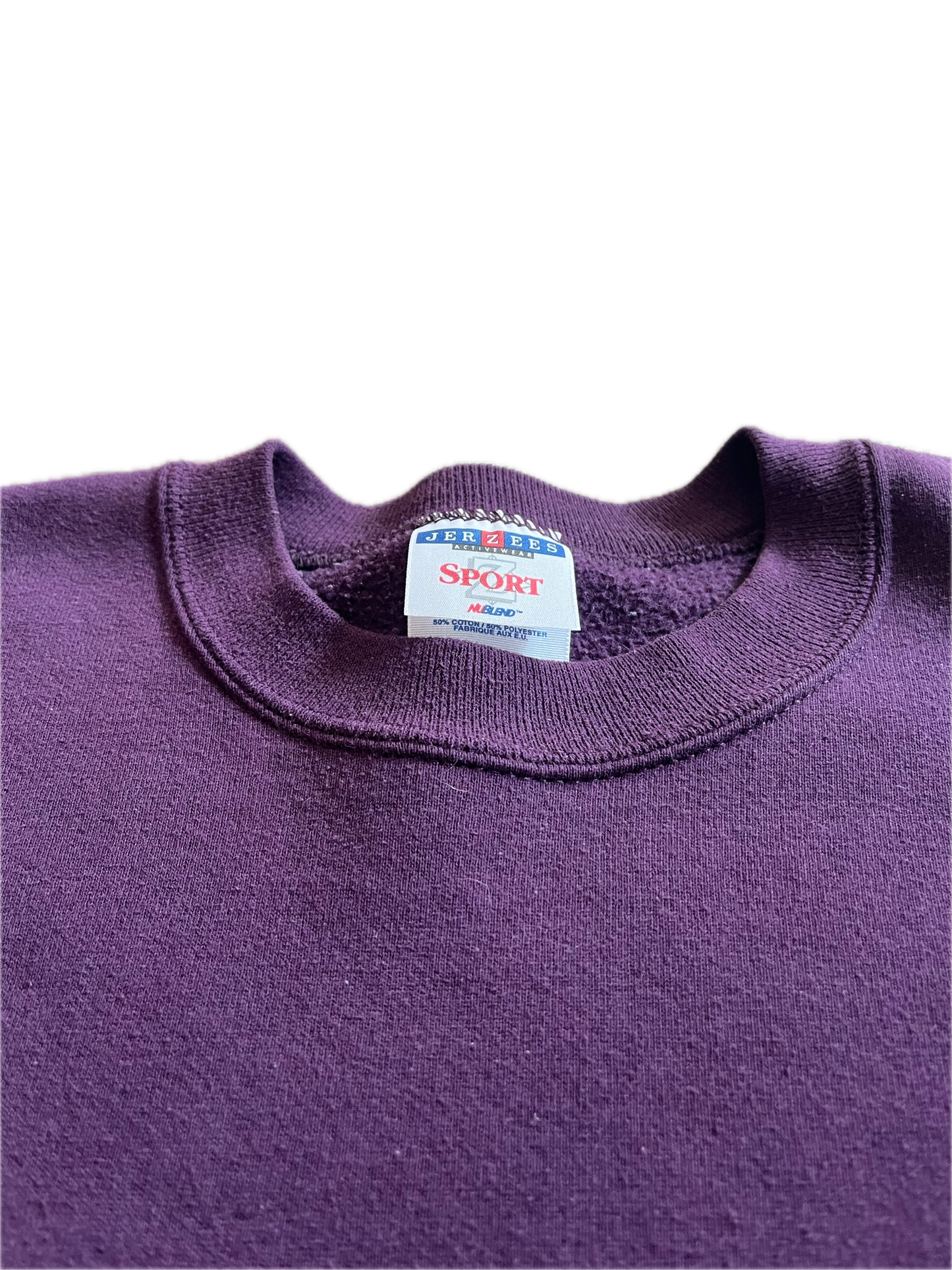 (L) 1990s Jerzees Purple Blank Crewneck