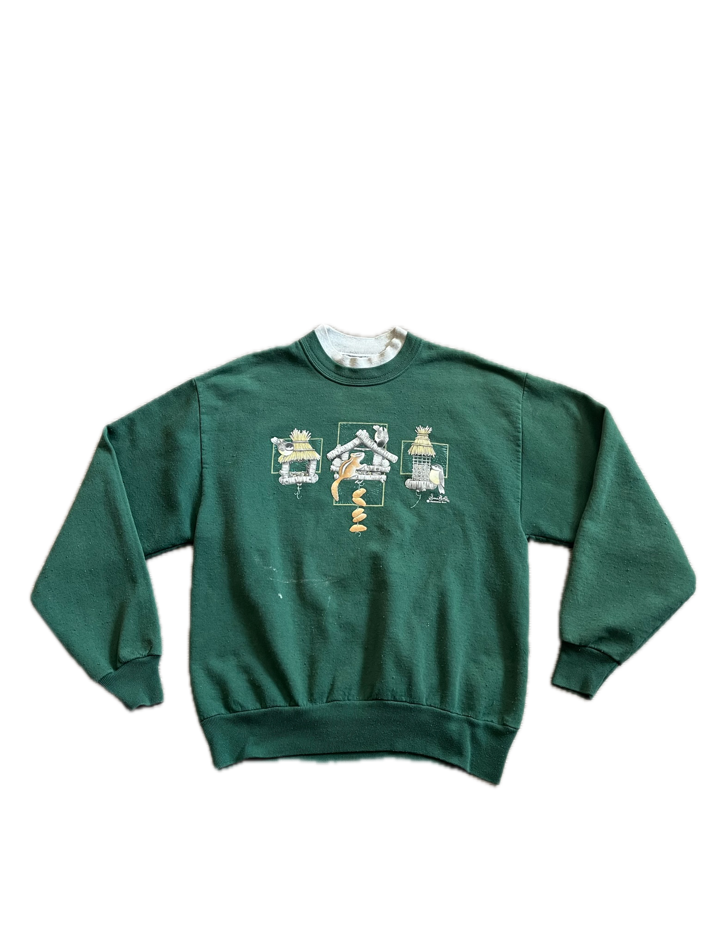 (M) 1990s Wrap Around Graphic Chipmunk Crewneck