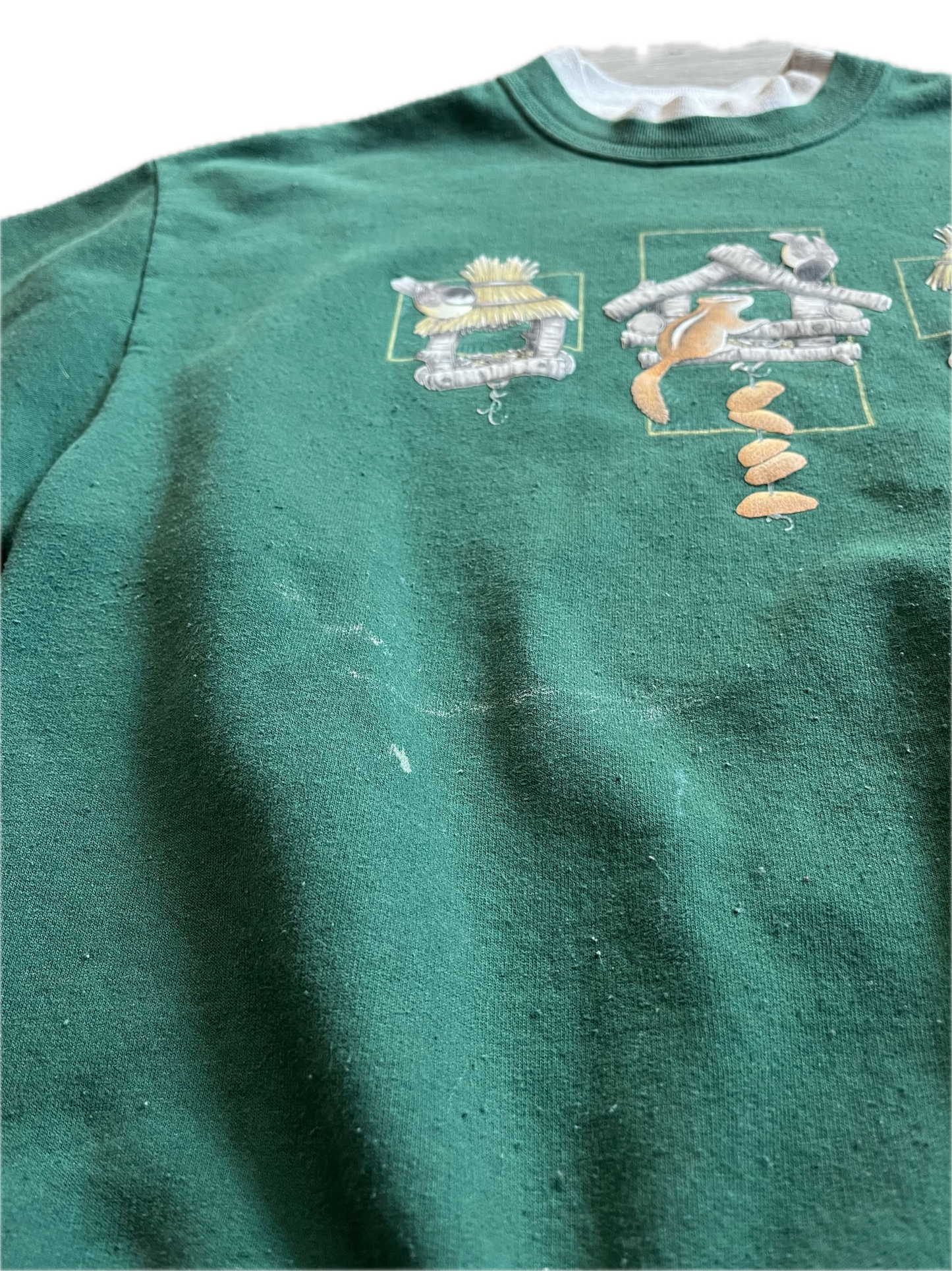 (M) 1990s Wrap Around Graphic Chipmunk Crewneck