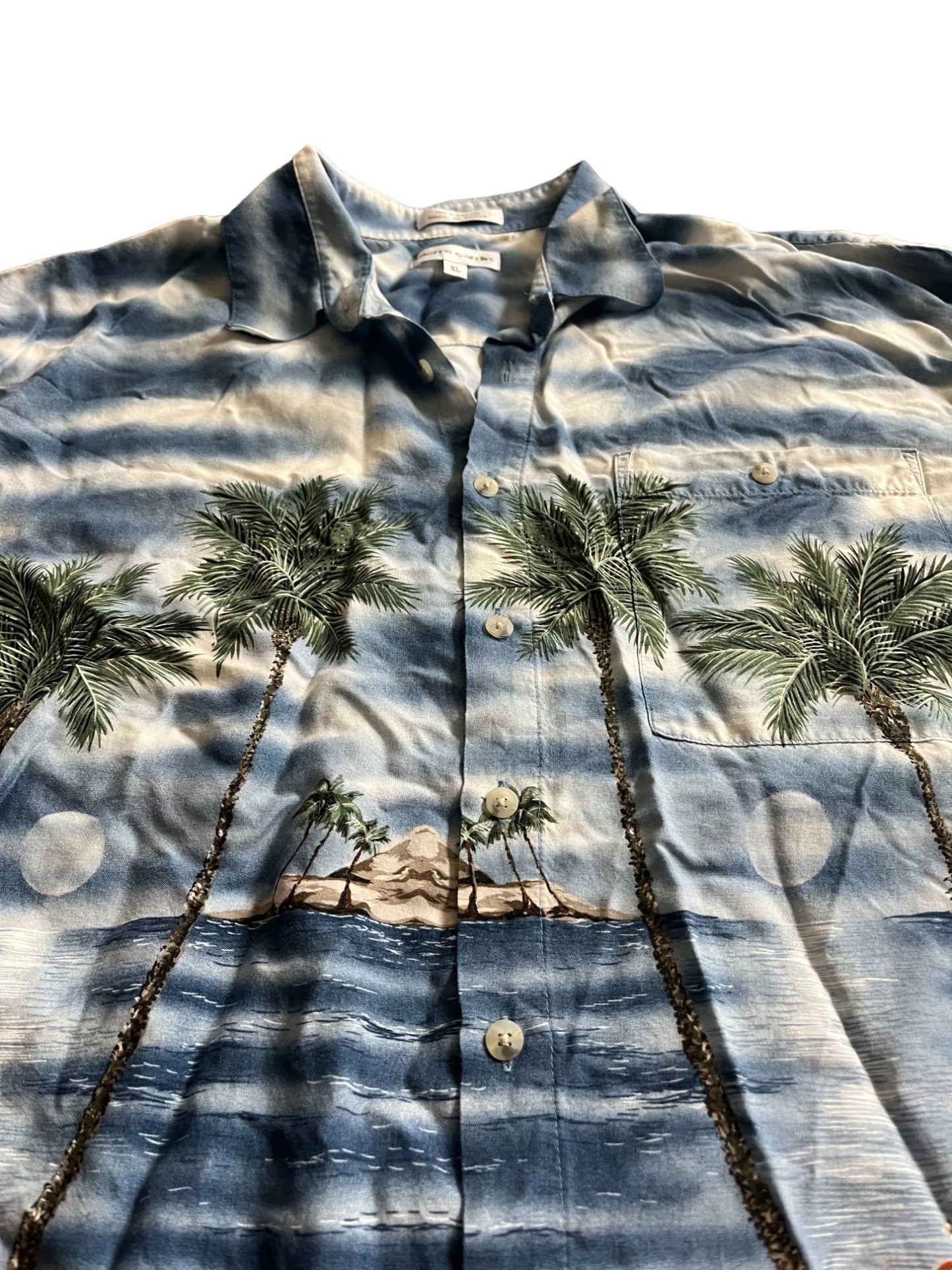 (XL) Vintage Pierre Cardin Palm Tree Hawaiian Shirt