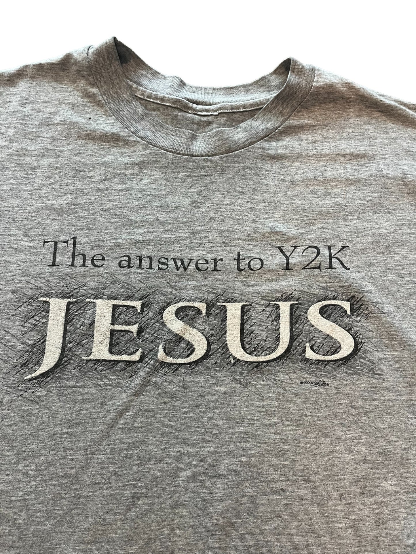 (L) 1999 “The Answer to Y2K is Jesus” Tee