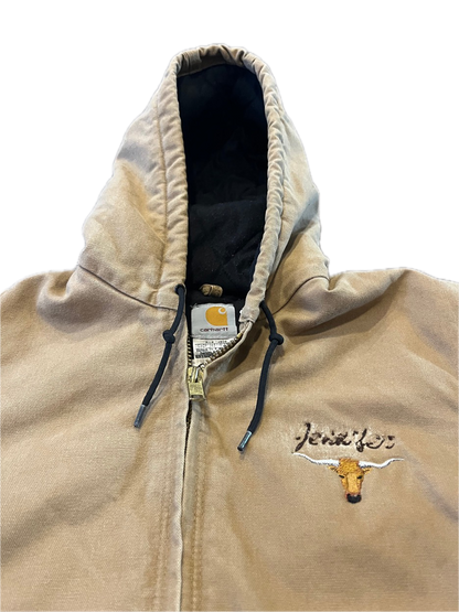 (L) Vintage Carhartt Embroidered Hooded Jacket